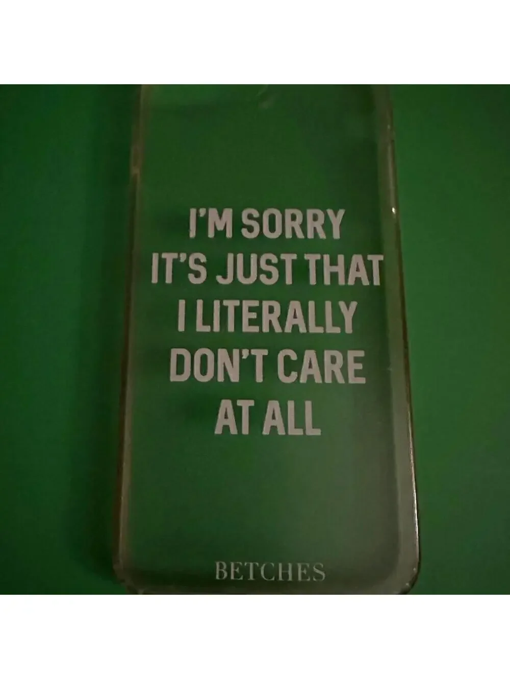 iPhone 7/8 Plus clear hard back case with text
